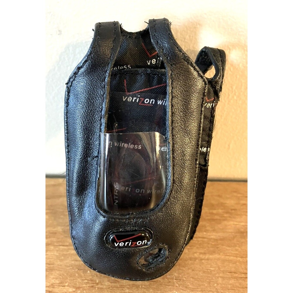 1990's Verizon Black Leather Belt Clip Holster PAGER COVER